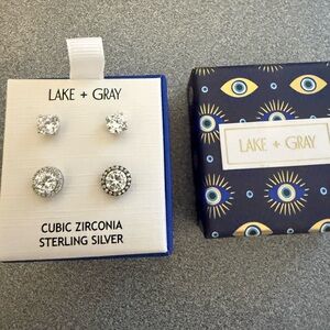 Silver Cubic Zirconia Stud Earrings